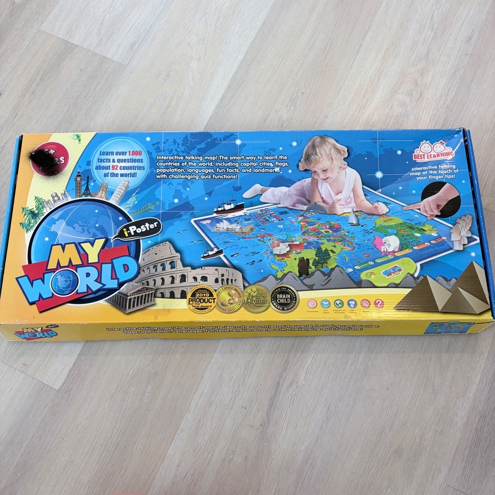 Best Learning i-Poster My World Interactive Talking Map Educational Toy tested